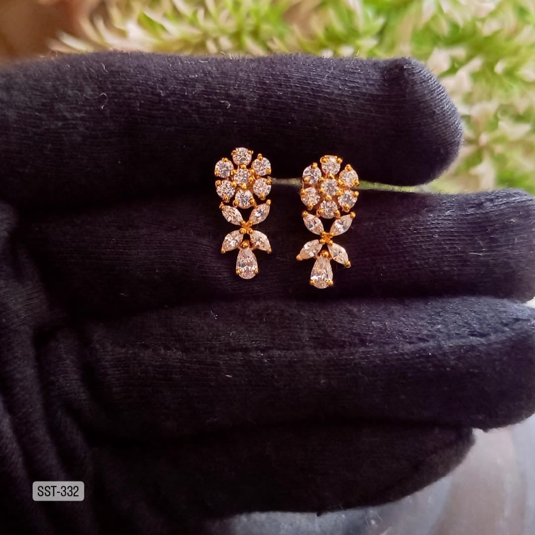 Flower design Silver Studs