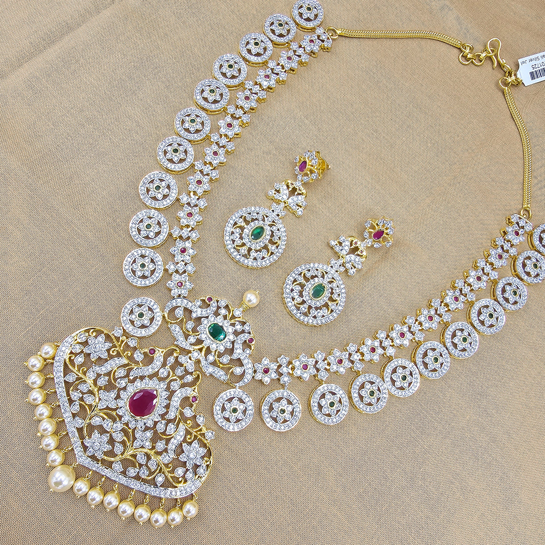 Silver bottu Mala necklace