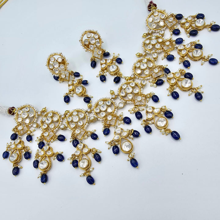Blue Moissanite choker