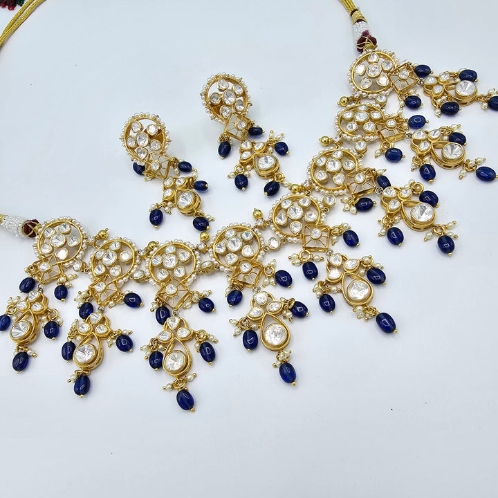 Blue Moissanite choker