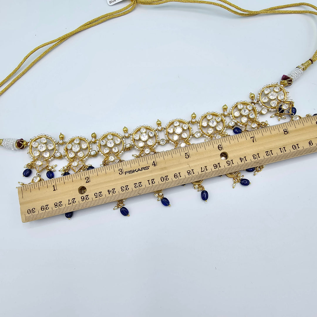 Blue Moissanite choker