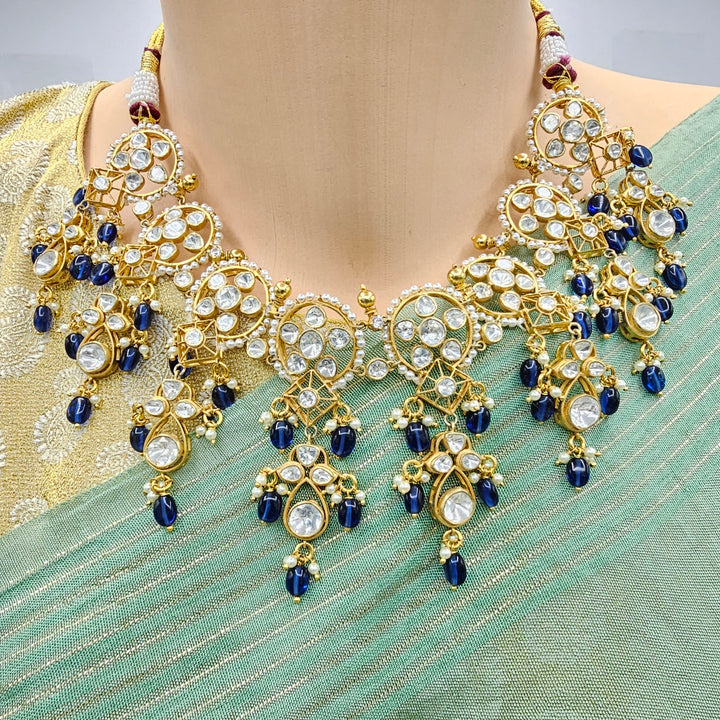 Blue Moissanite choker