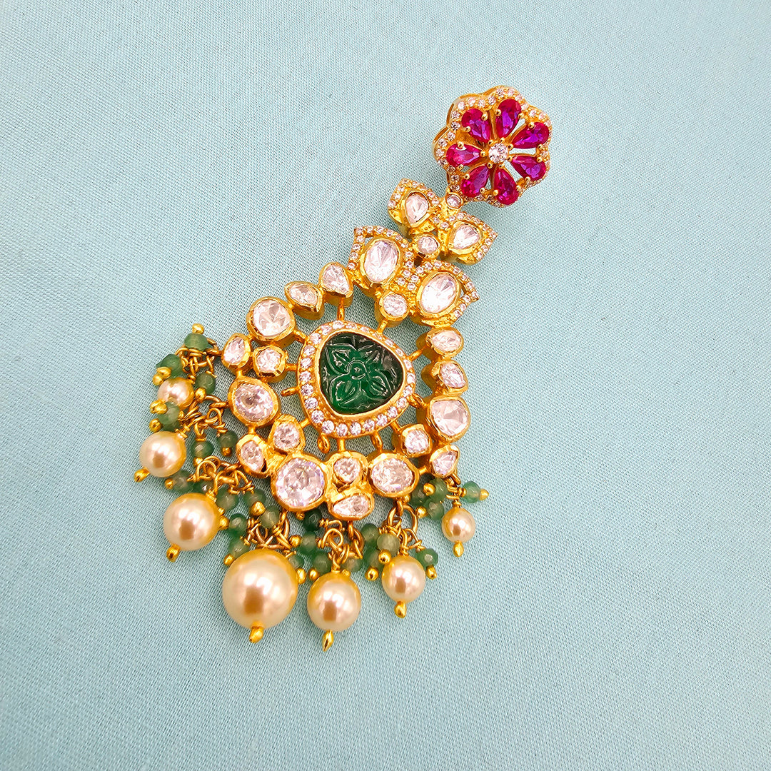 Moissanite Polki Earring