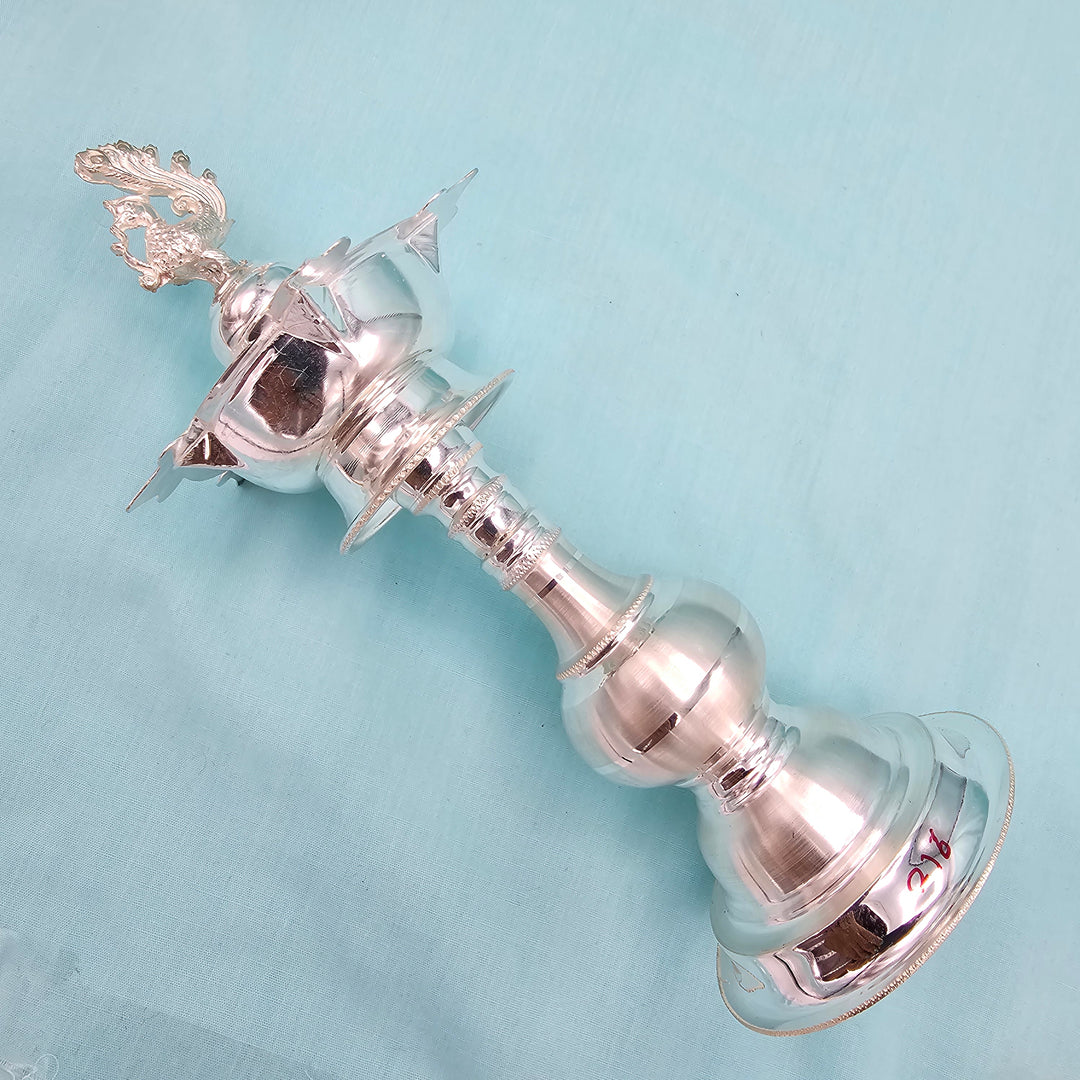 7.5" Silver deepam set