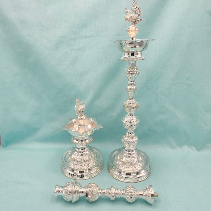 SILVER 13.5" Deepam set