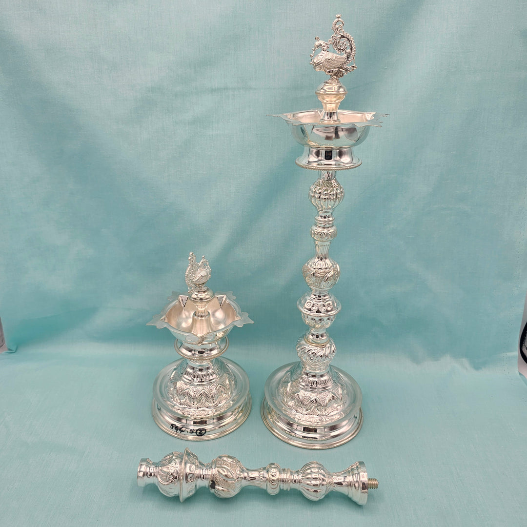 SILVER 13.5" Deepam set