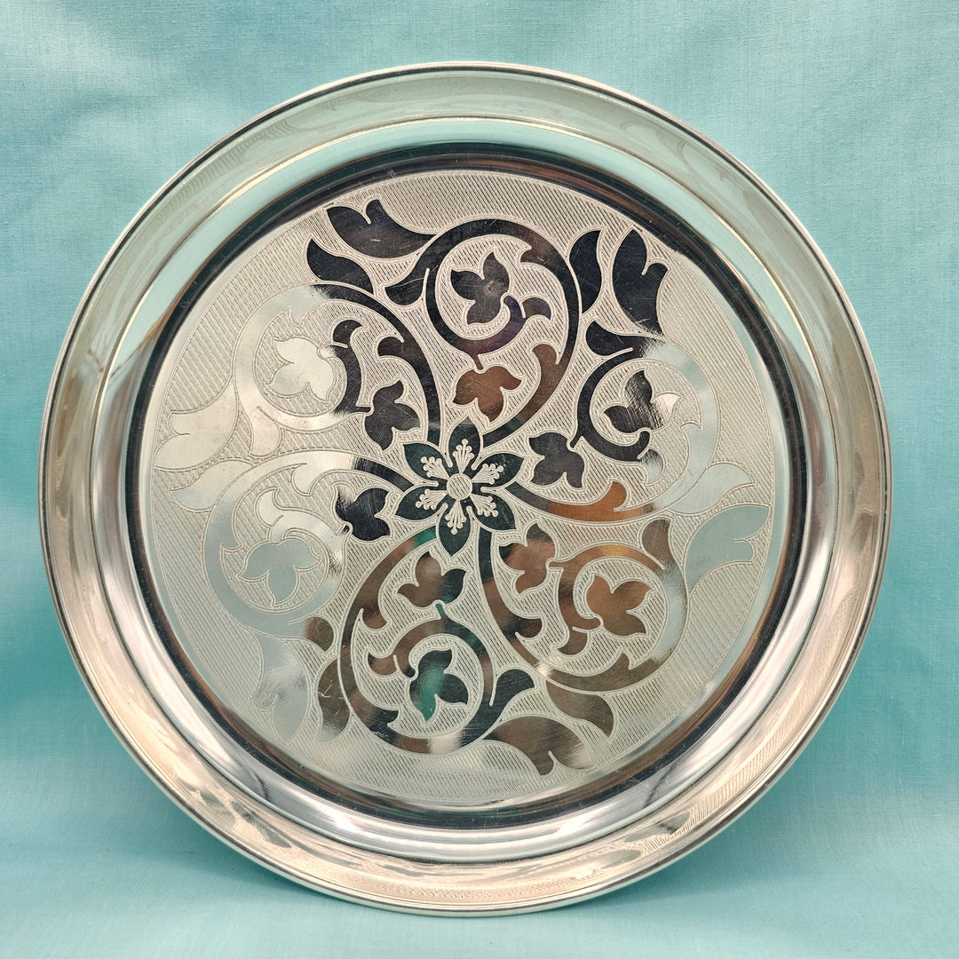 8" Silver Pooja Plate
