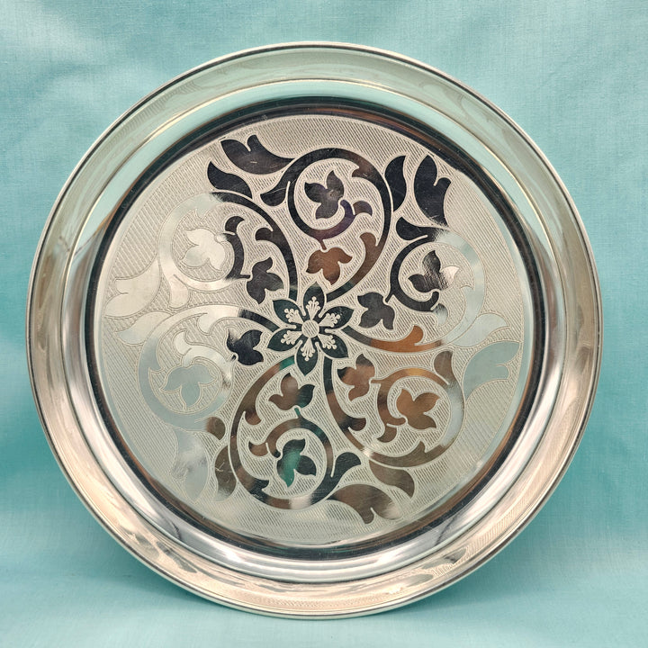 8" Silver Pooja Plate