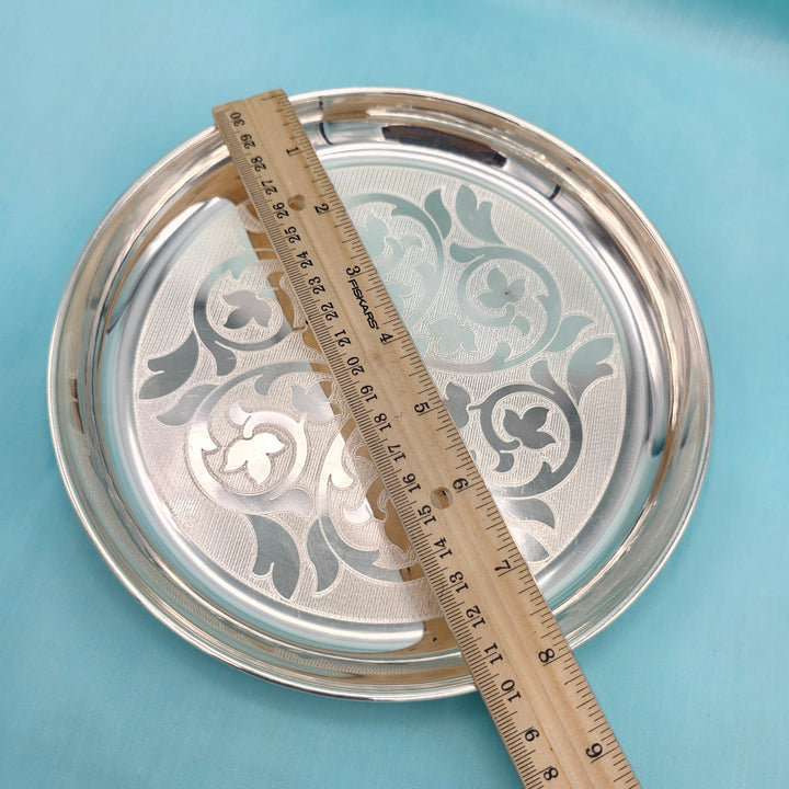 8" Silver Pooja Plate