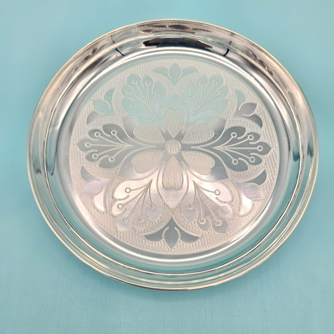 6" Silver Pooja Plate