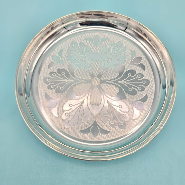 6" Silver Pooja Plate
