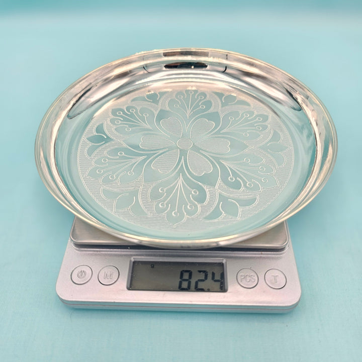 6" Silver Pooja Plate