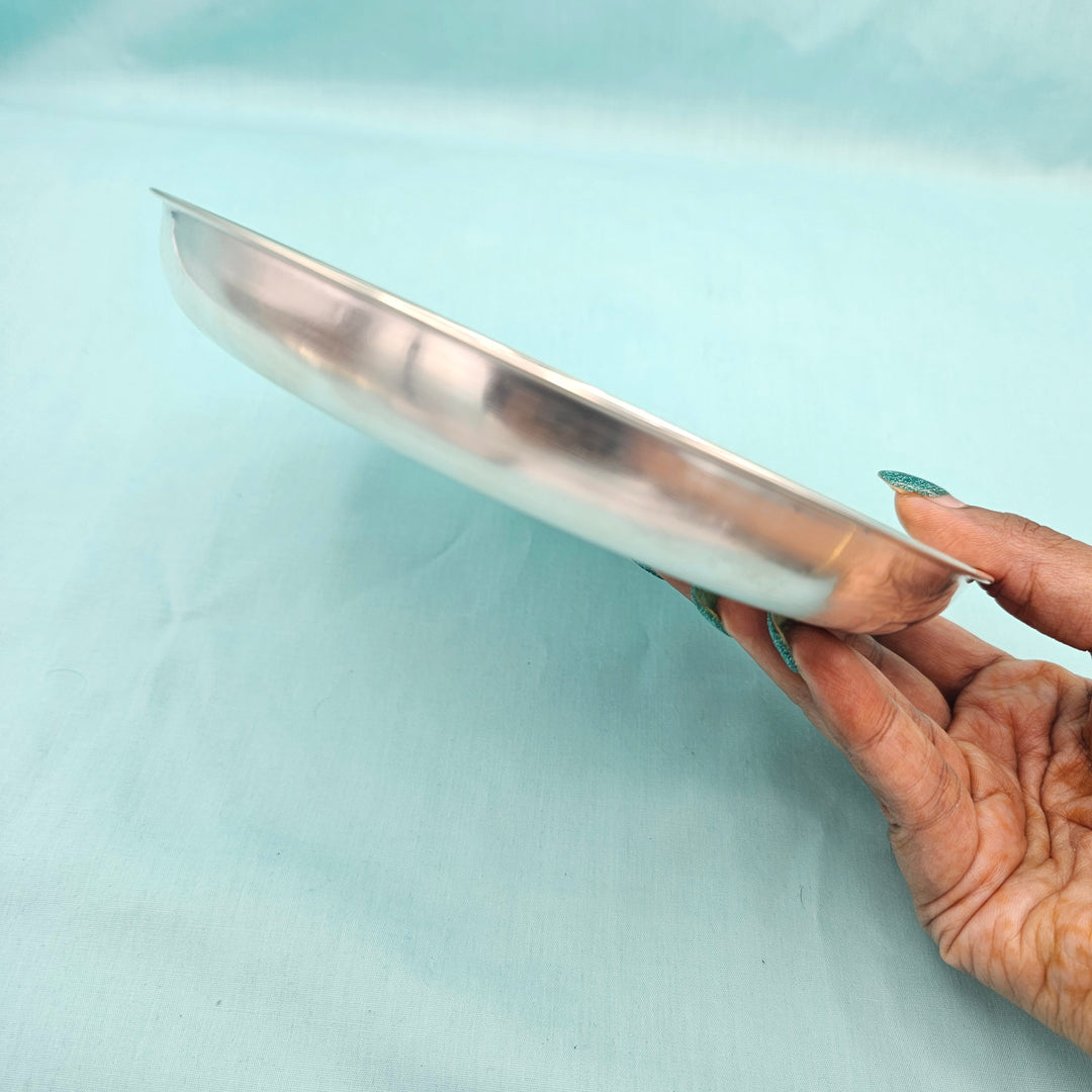 7" Silver Pooja Thali plate