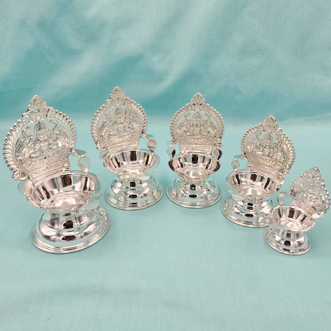 Silver Kamashi deepam sets