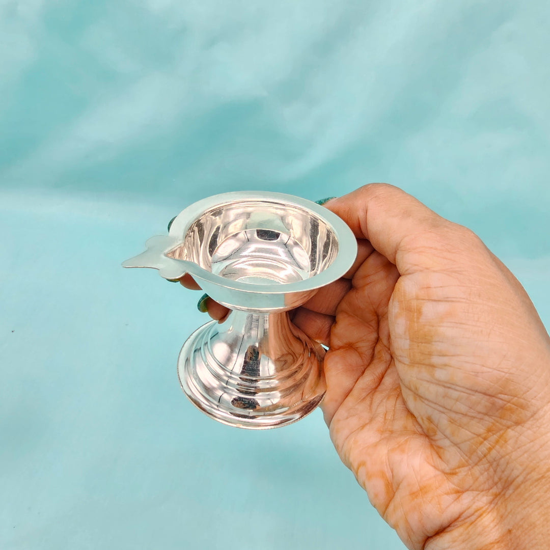 Daily pooja Silver deepam