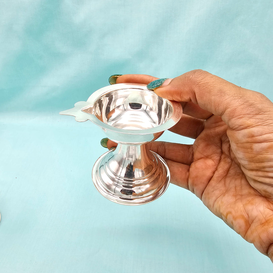 Daily pooja Silver deepam