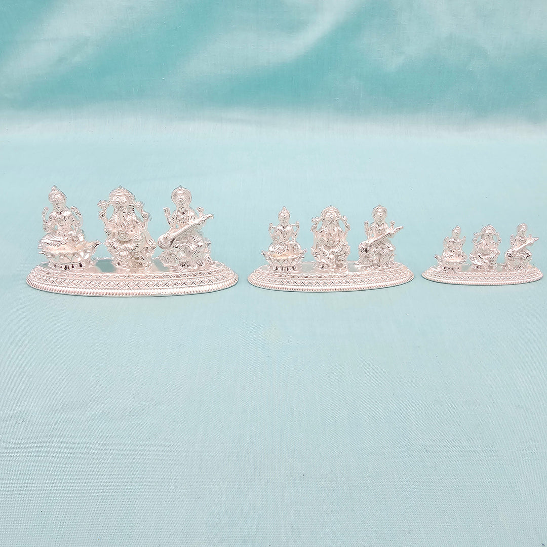 Pure Silver Trimurthi idols