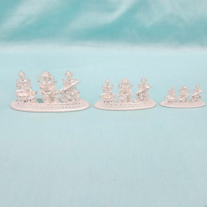Pure Silver Trimurthi idols