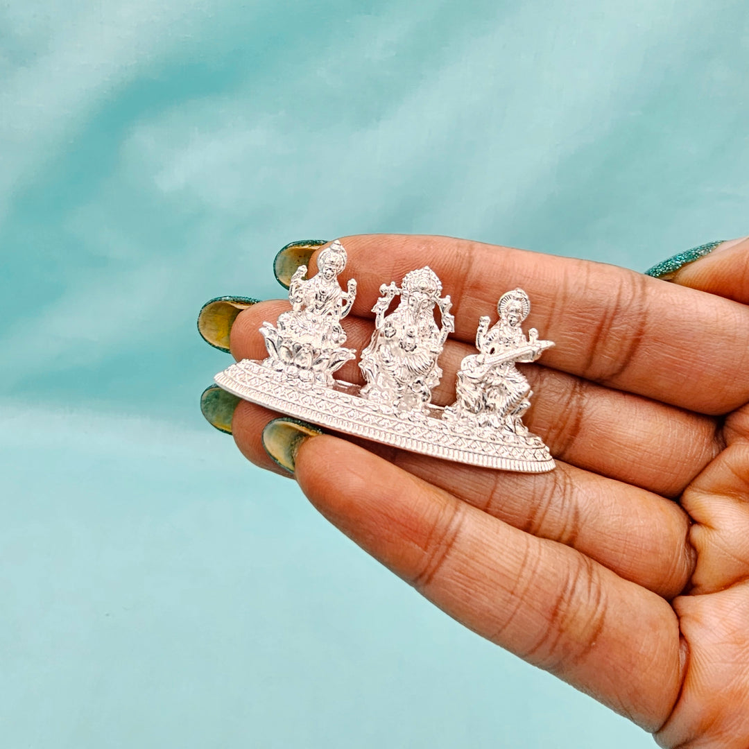 Pure Silver Trimurthi idols