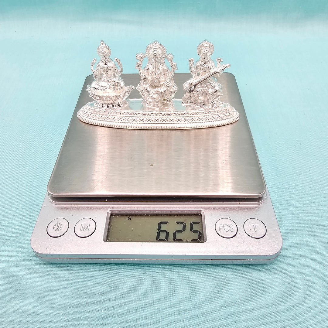 Pure Silver Trimurthi idols