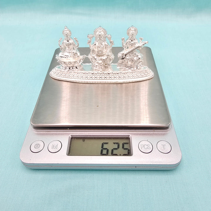 Pure Silver Trimurthi idols