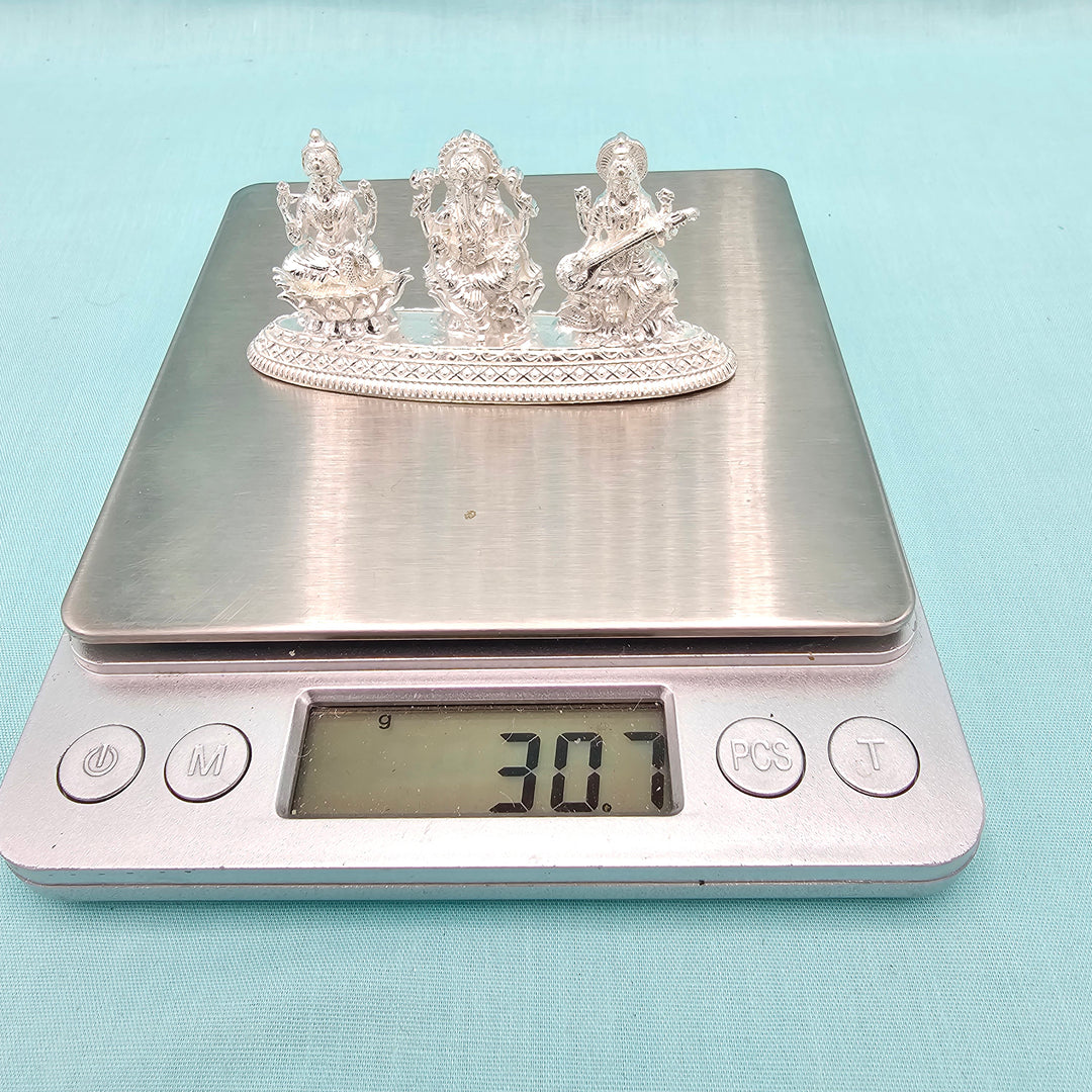Pure Silver Trimurthi idols