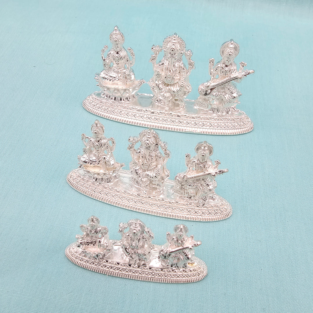 Pure Silver Trimurthi idols