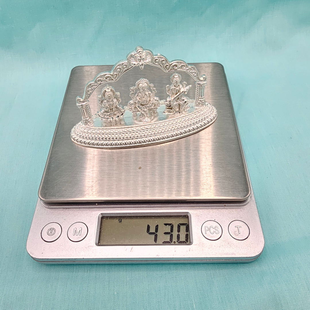 Silver Mandhir Trimurthi