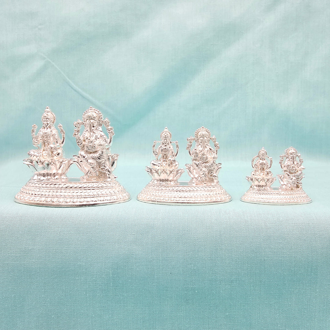 Silver Lakshmi Ganesha