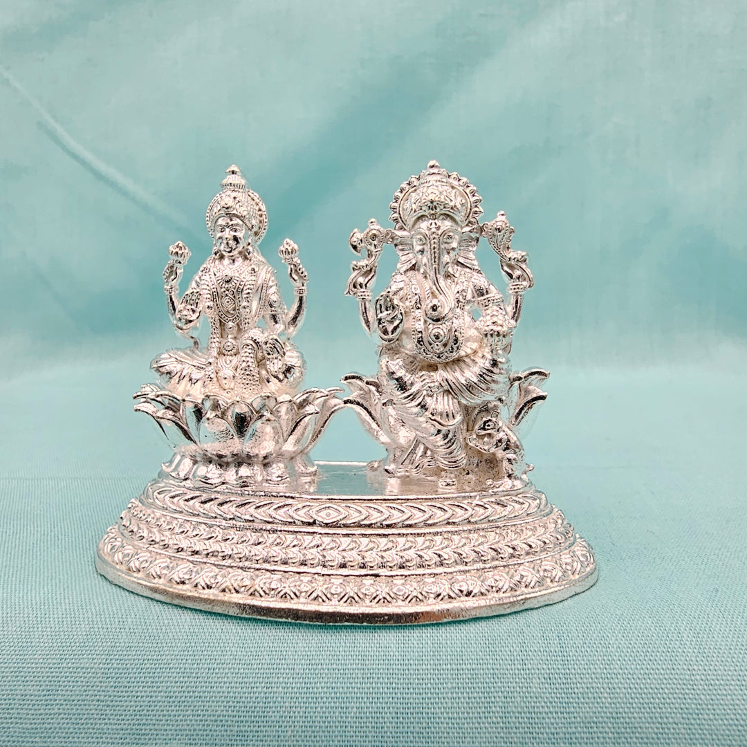Silver Lakshmi Ganesha