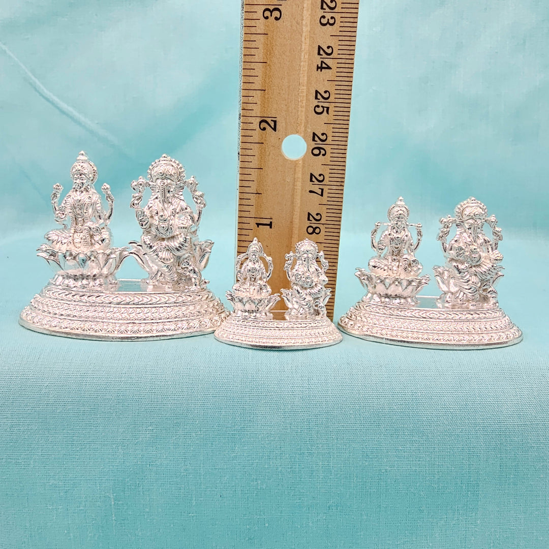 Silver Lakshmi Ganesha