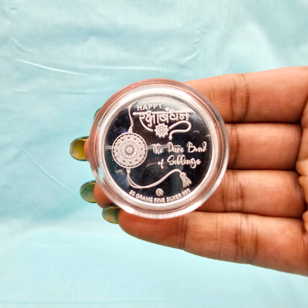 20gm Rakhi Silver Coin