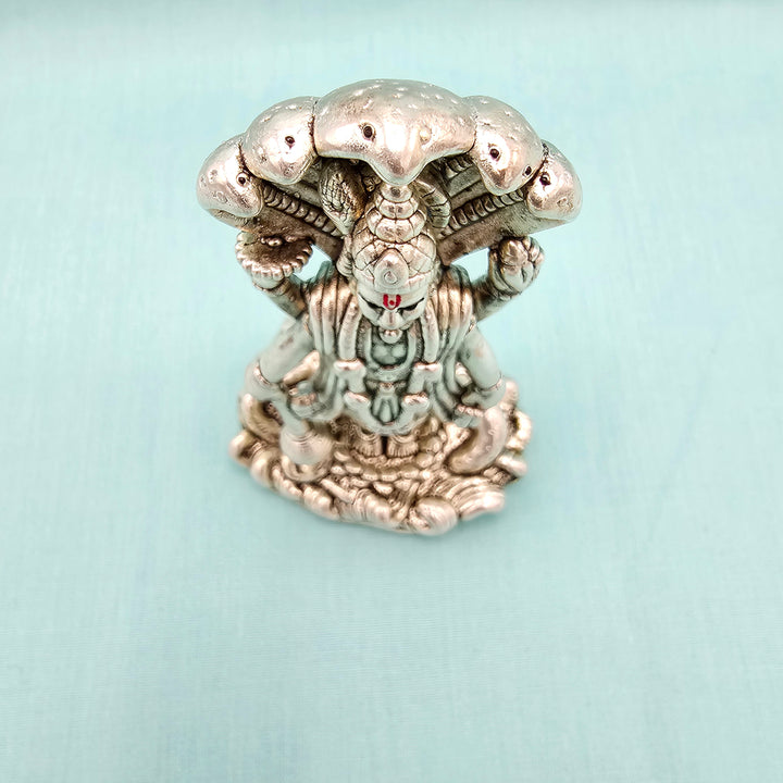 Silver vishnu idol