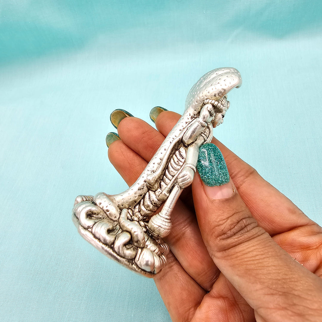 Silver vishnu idol