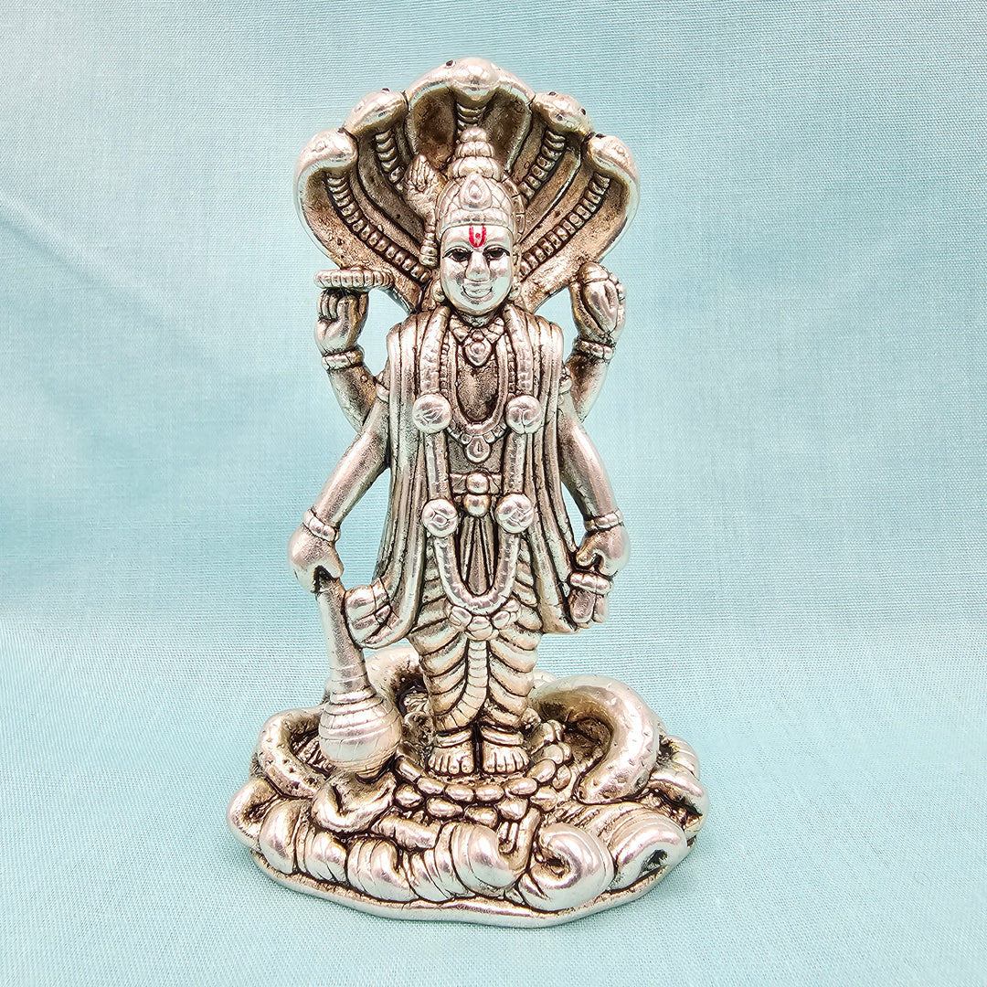 Silver vishnu idol