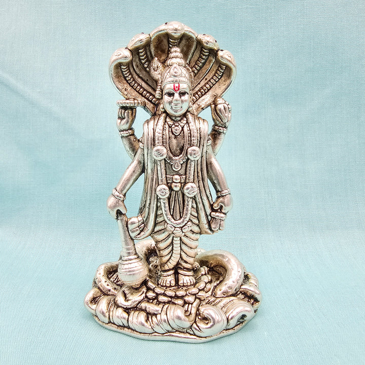 Silver vishnu idol