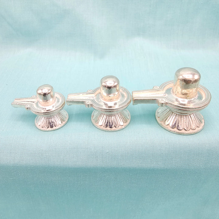 Silver Shiva lingam