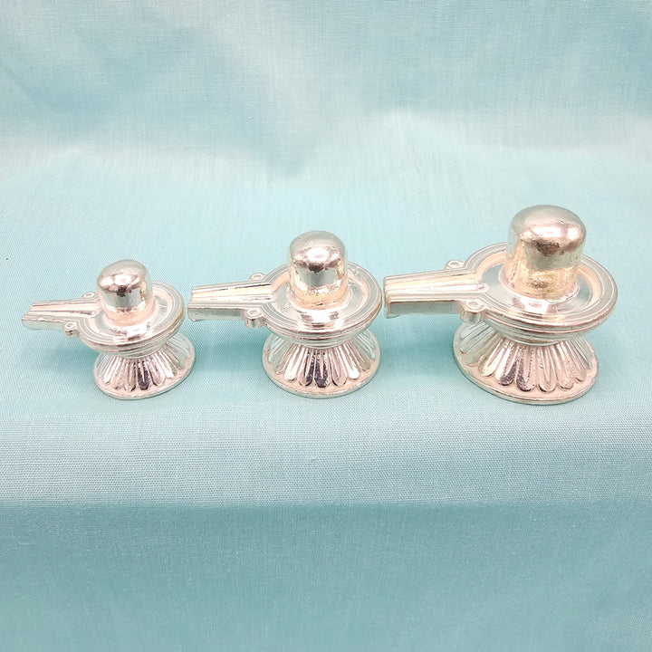 Silver Shiva lingam