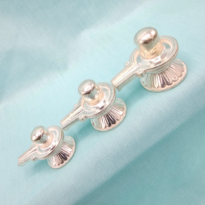 Silver Shiva lingam