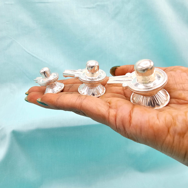 Silver Shiva lingam
