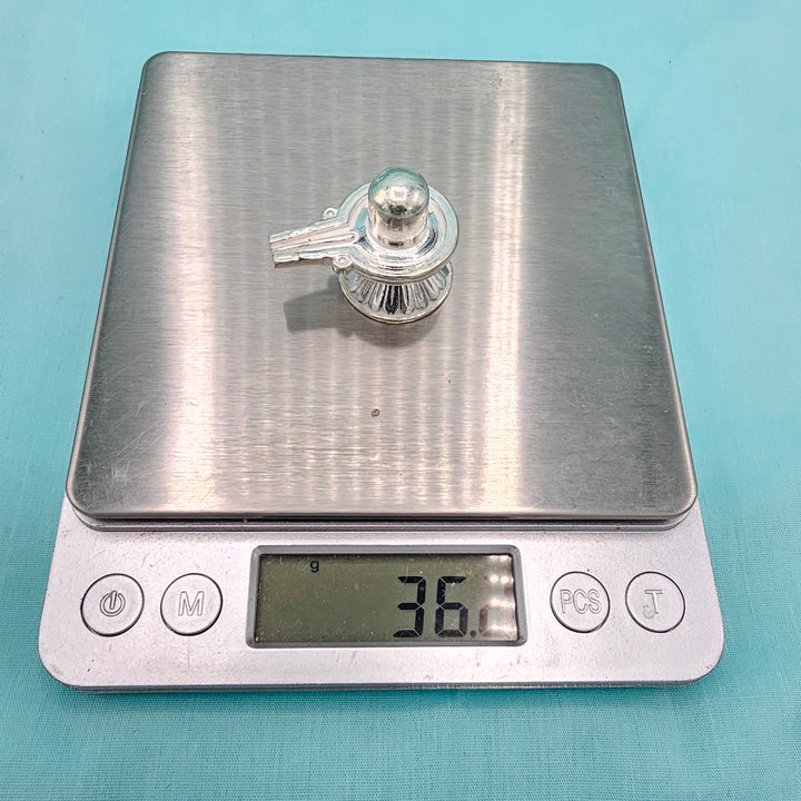 Silver Shiva lingam