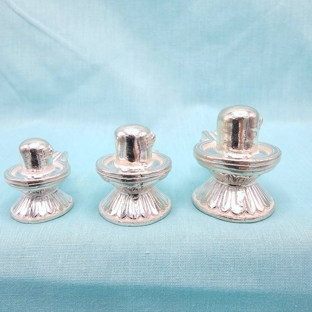 Silver Shiva lingam