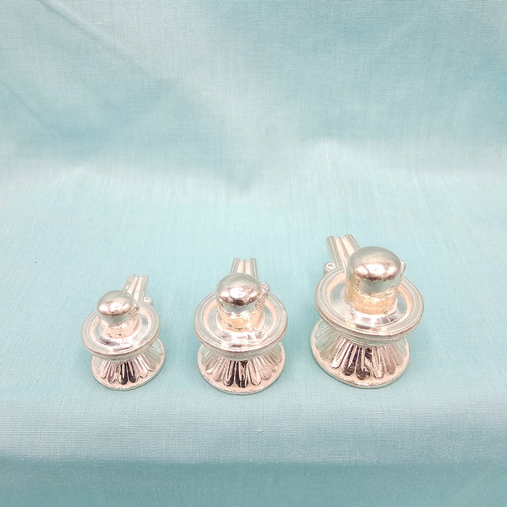 Silver Shiva lingam