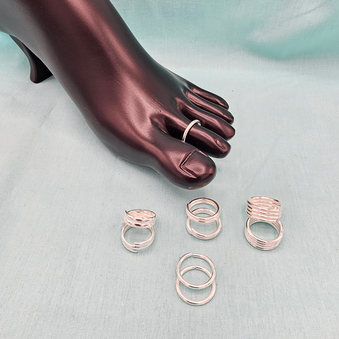 Adjustable Silver toerings