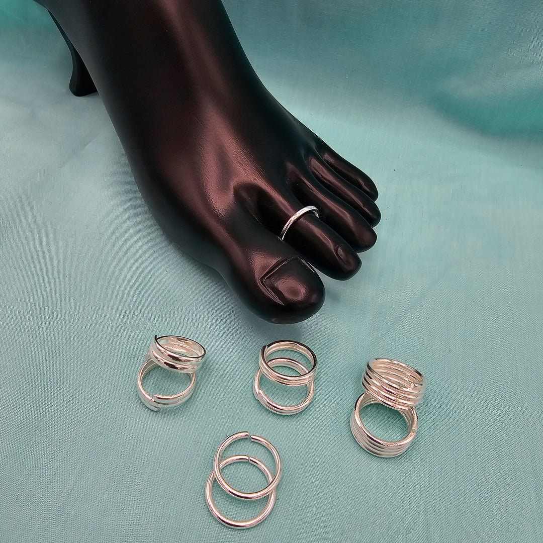 Adjustable Silver toerings