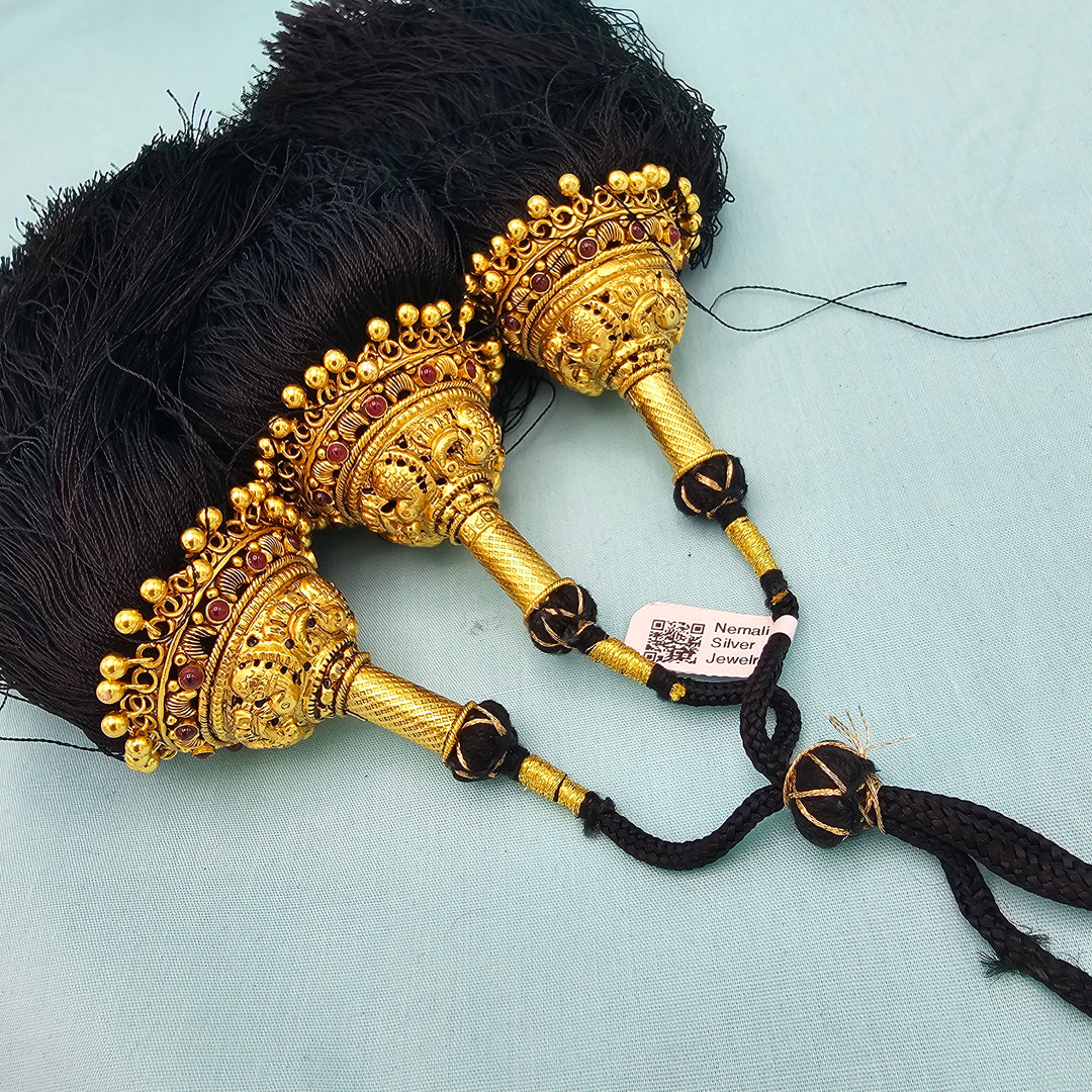 Silver Deep Nakshi JadaGantalu