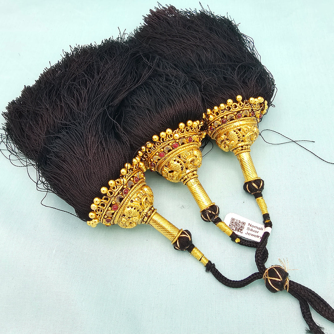 Silver Deep Nakshi JadaGantalu