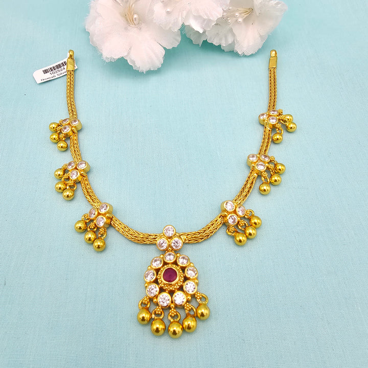 CZ Ruby Necklace