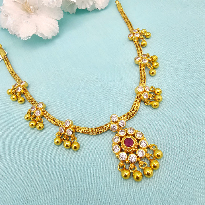 CZ Ruby Necklace