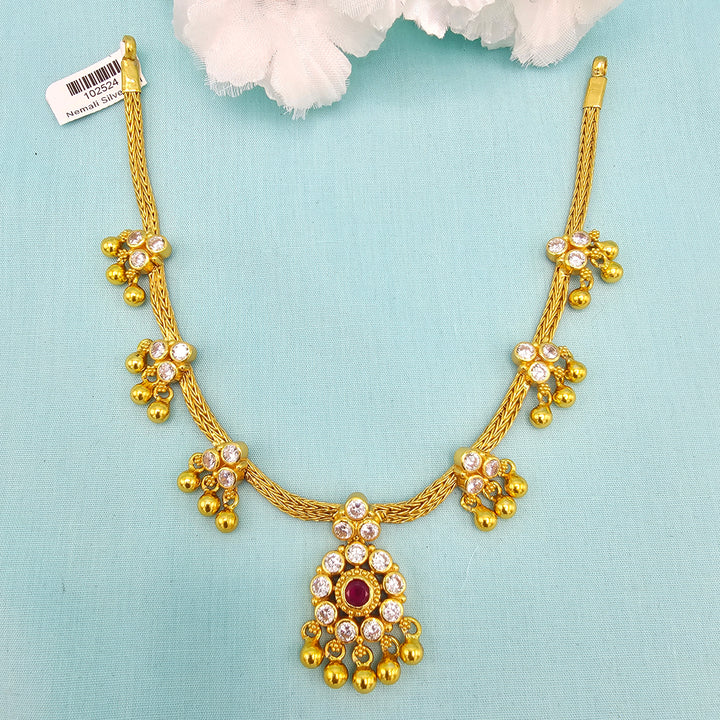 CZ Ruby Necklace